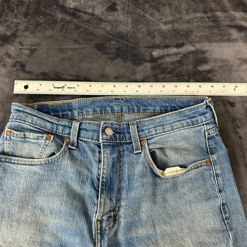 Levi's 505 Jeans Mens 32x34 Light Wash Regular Fit Straight Leg Denim 3272